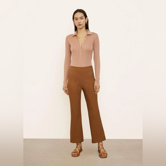Vince Kick Flare Cropped Pant in Toffee NWT - Picture 1 of 10